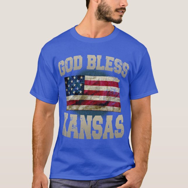 Välsigna dig Kansas Gift Proud Strong Fantastisk D T Shirt (Framsida)