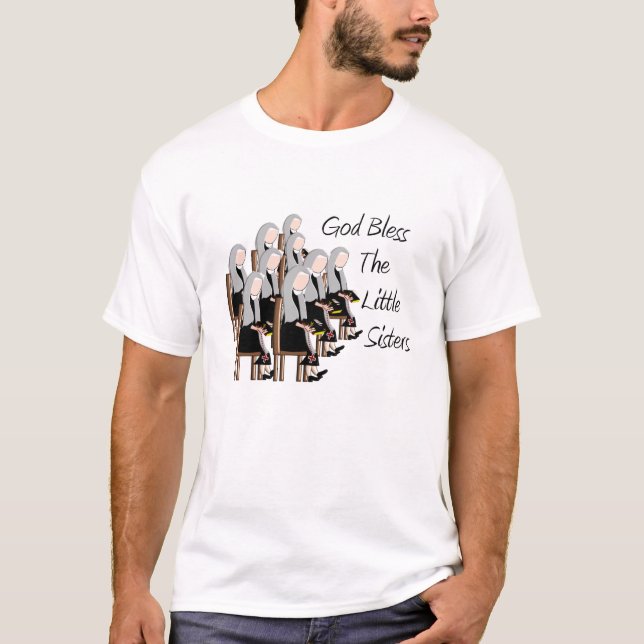 Välsigna dig lite systrarna t-shirt (Framsida)