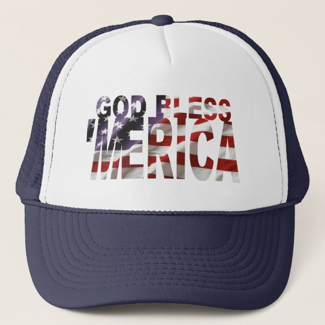 VÄLSIGNA DIG MERICA-HATT TRUCKERKEPS (Framsida)