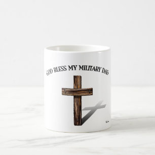 VÄLSIGNA DIG MIN MILITÄRA PAPPA med tålig kor Kaffemugg