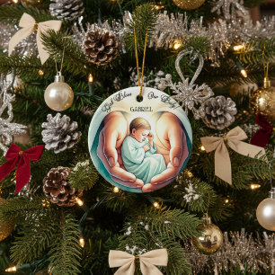 "Välsigna dig My Baby" 🎄 👶 Julgransprydnad Keramik