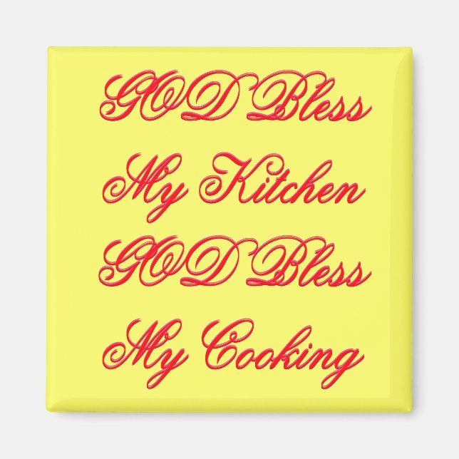 Välsigna dig My Kitchen magnet (Framsidan)