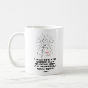 Välsigna dig och skydda dig. Fred jag Lämnar med d Kaffemugg