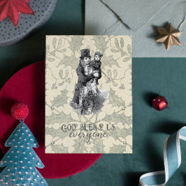 Välsigna dig oss alla Dickens jul Sång Vykort