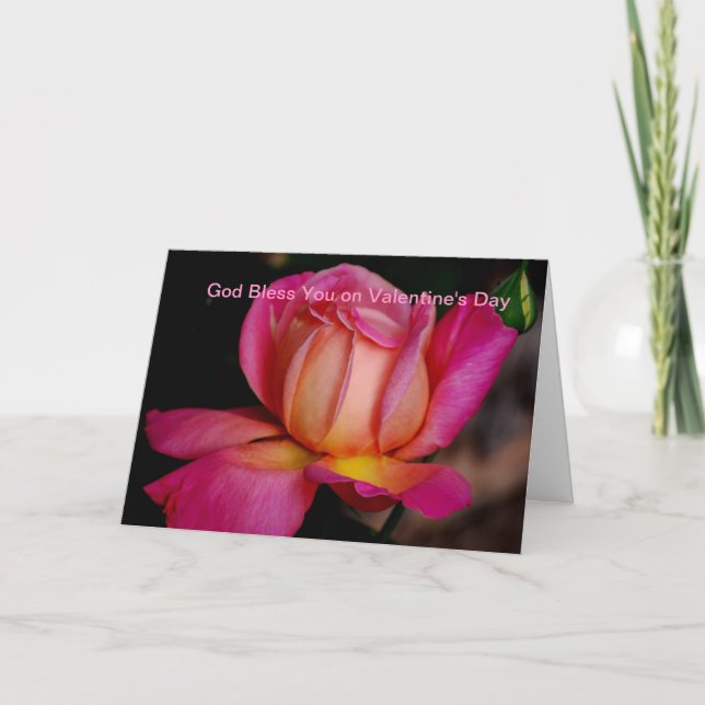 Välsigna dig på Alla hjärtans dag Helgkort (Framsida)