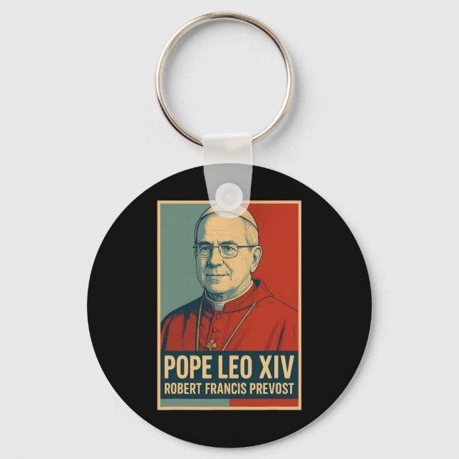 Välsigna dig Pope Leo Xiv 1 Nyckelring (Framsida)
