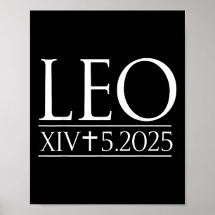 Välsigna dig Pope Leo Xiv Christian 2025 Retro Vin Poster