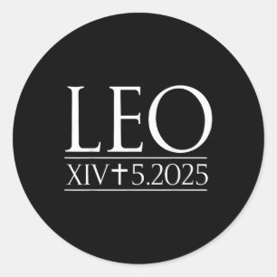Välsigna dig Pope Leo Xiv Christian 2025 Retro Vin Runt Klistermärke