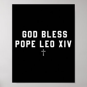 Välsigna dig Pope Leo Xiv Christian som säger cita Poster