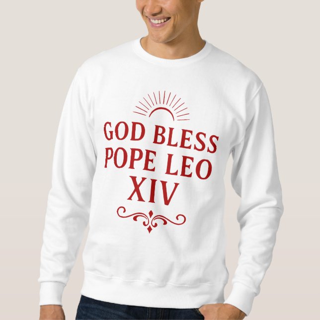 Välsigna dig Pope Leo XIV Lång Ärmad Tröja (Framsida)