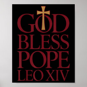 Välsigna dig Pope Leo Xiv New Pope Vatican City Ca Poster