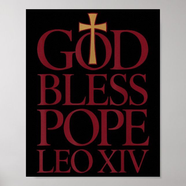 Välsigna dig Pope Leo Xiv New Pope Vatican City Ca Poster (Framsidan)