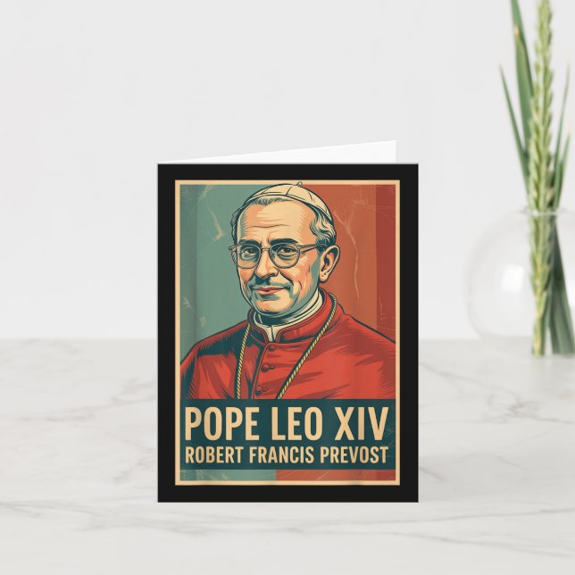 Välsigna dig Pope Leo Xiv Pope Leo Xiv Shirt Pope  Kort (Framsida)
