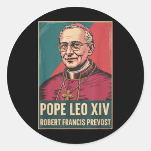 Välsigna dig Pope Leo Xiv Pope Leo Xiv Shirt Pope Runt Klistermärke