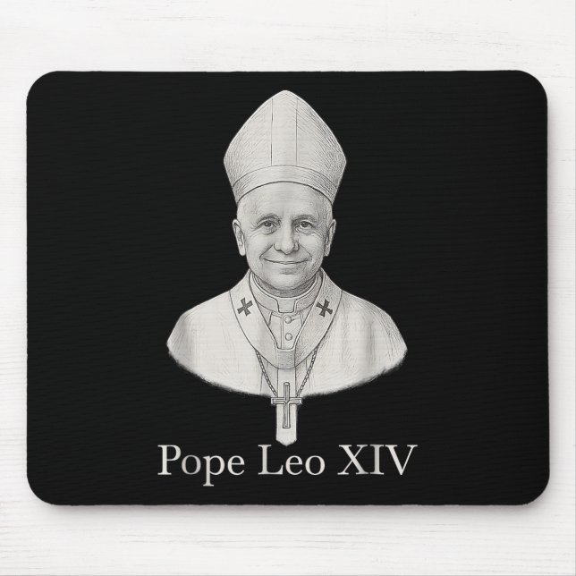Välsigna dig Pope Leo Xiv Porträtt Musmatta (Framsidan)