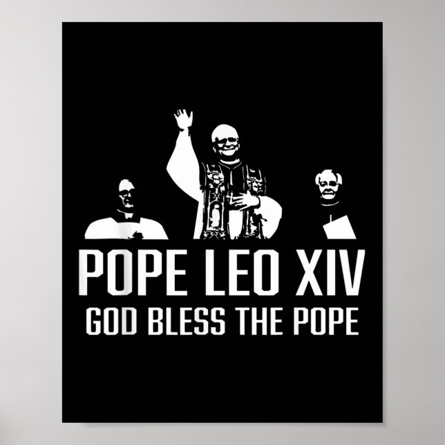 Välsigna dig Pope Leo Xiv Porträtt Poster (Framsidan)