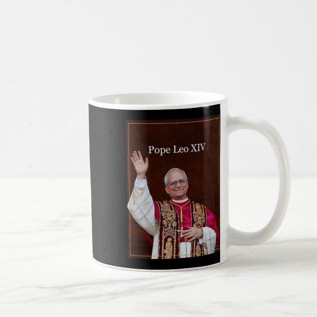 Välsigna dig Pope Leo Xiv Shirt Kaffemugg (Höger)