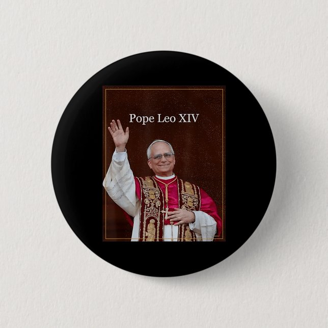 Välsigna dig Pope Leo Xiv Shirt, påve Leo Xiv Knapp (Framsida)