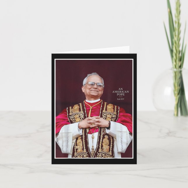 Välsigna dig Pope Leo Xiv Shirt, påve Leo Xiv Kort (Framsida)