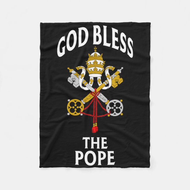 Välsigna dig Pope Vatikanens Vapensköld katolska b Fleecefilt (Framsidan)