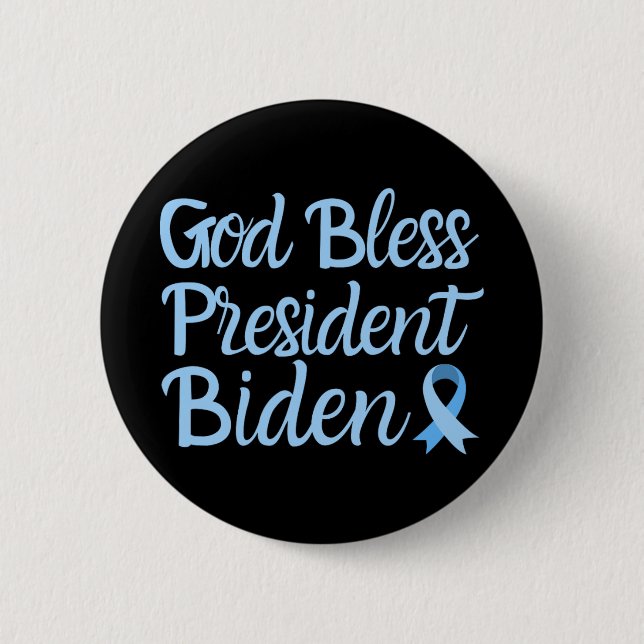 Välsigna dig president Biden Prostate Cancer Aware Knapp (Framsida)