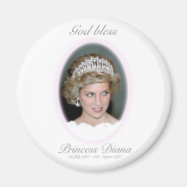 Välsigna dig Princess Diana Magnet (Framsidan)
