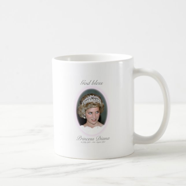 Välsigna dig Princess Diana - Minnesnamn Kaffemugg (Höger)