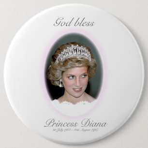 Välsigna dig Princess Diana - Minnesnamn Knapp