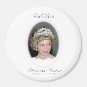 Välsigna dig Princess Diana - Minnesnamn Magnet