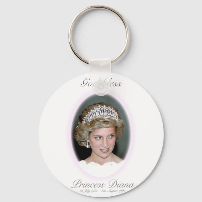 Välsigna dig Princess Diana - Minnesnamn Nyckelring (Framsida)
