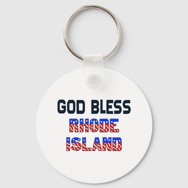 Välsigna dig Rhode island Nyckelring (Framsida)