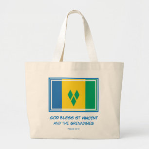VÄLSIGNA DIG ST VINCENT GRENADINES Patriotic Flagg Jumbo Tygkasse