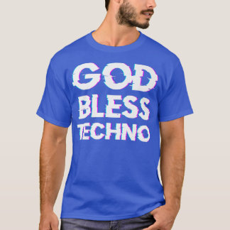 Välsigna dig TechnoRaver DJ Music Techno Premium T Shirt
