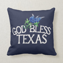 Välsigna dig Texas Bluebonnet Art "Texas Bluebonne Kudde