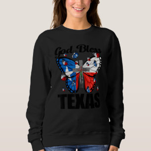 Välsigna dig Texas Butterfly Texas Karta Kor Chris T Shirt