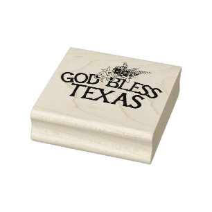 Välsigna dig Texas "Proud Texan" Texas Bluebonnets Stämpel
