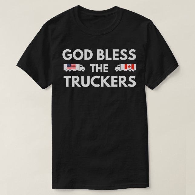 Välsigna dig Truckers T Shirt (Design framsida)