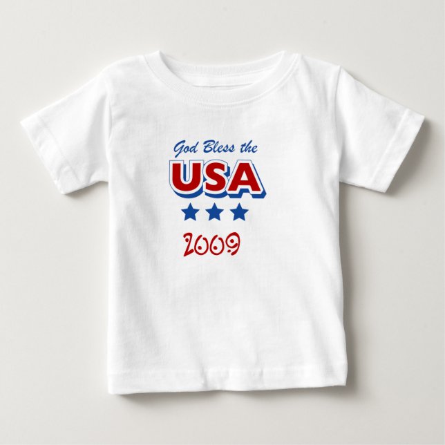 Välsigna dig USA 2009 Infant T-Shirt (Framsida)