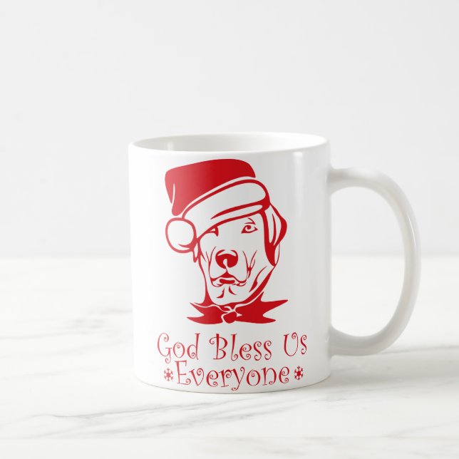 Välsigna dig USA Alla Cute hund Kaffemugg (Höger)