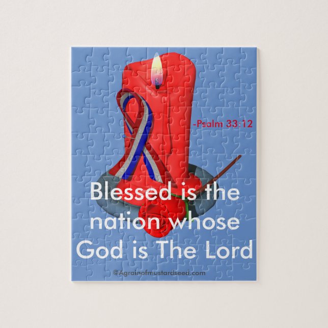 Välsigna dig USA bandet Pussel (Vertikal)