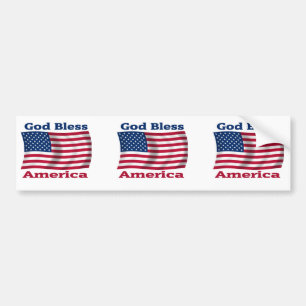 Välsigna dig USA Bildekal