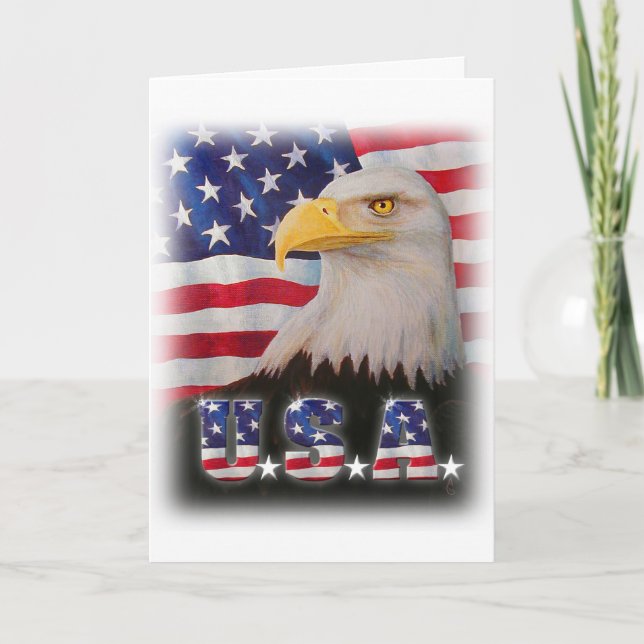 Välsigna dig USA! Kort (Framsida)