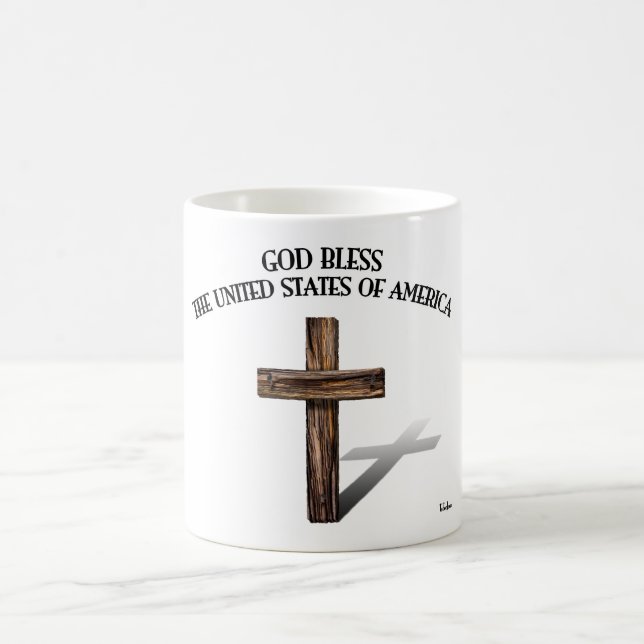 VÄLSIGNA DIG USA:S FÖRENTA STATER i AMERIKA, rugga Kaffemugg (Center)