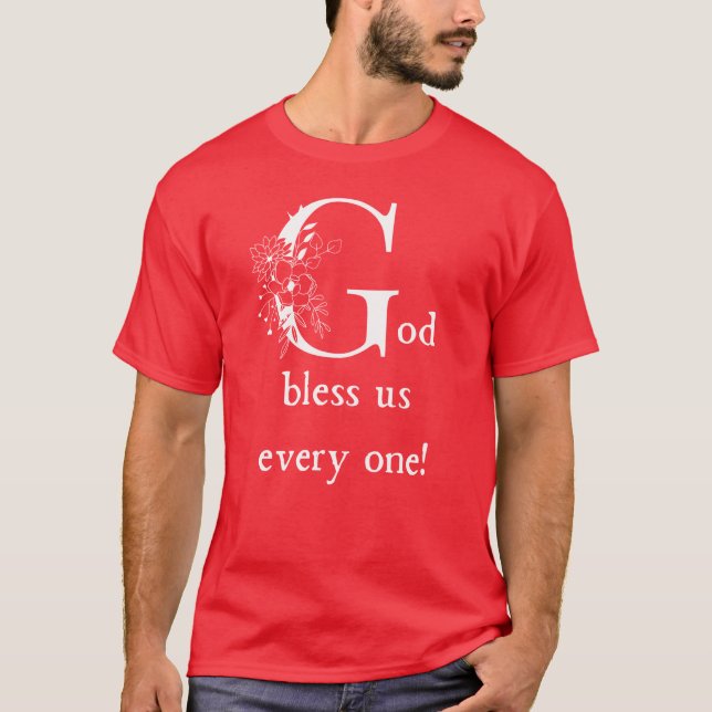 Välsigna dig USA varje gång gör jul T-Shirt (Framsida)
