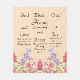 Välsigna dig Vår Blommigt Wildblommor i hemmet Fleecefilt