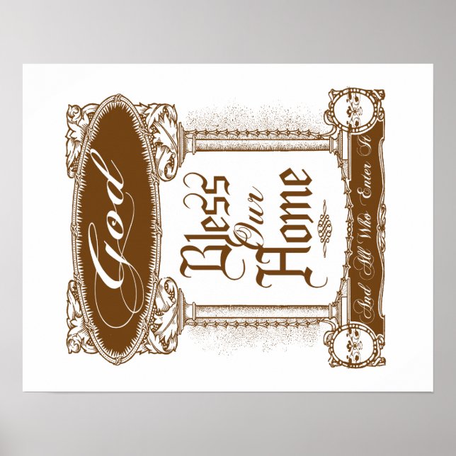 Välsigna dig vår hemAnpassningsbar Poster (Framsidan)