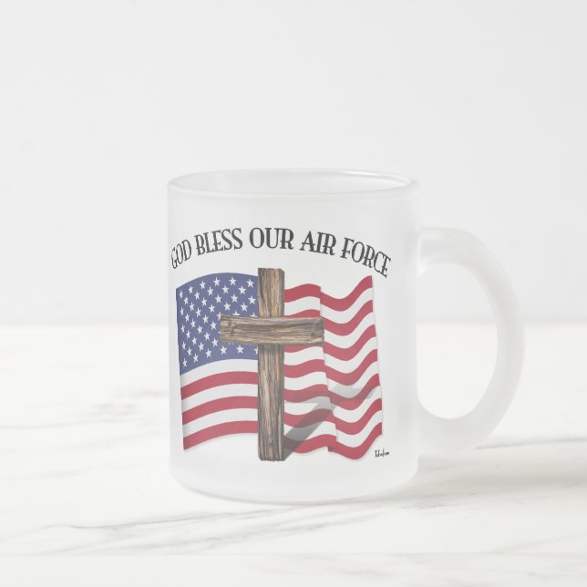 VÄLSIGNA DIG VÅR LUFT-KRAFT med tålig kor, USA, fl Frostad Glasmugg (Höger)