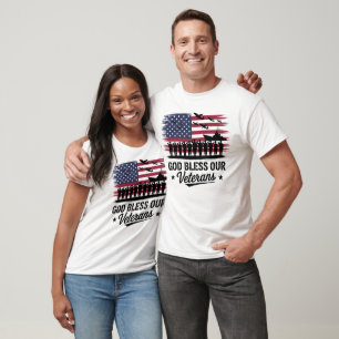 Välsigna dig Vår Veterans USA T Shirt
