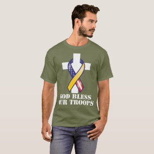 Välsigna dig våra soldater tee shirt
