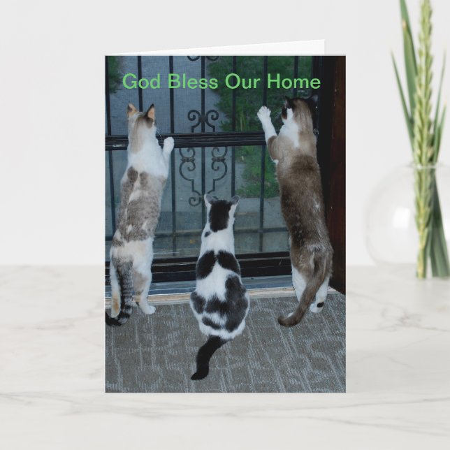 Välsigna dig vårt hem kort (Framsida)